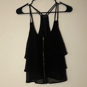 Cropped Y2K layered halter top